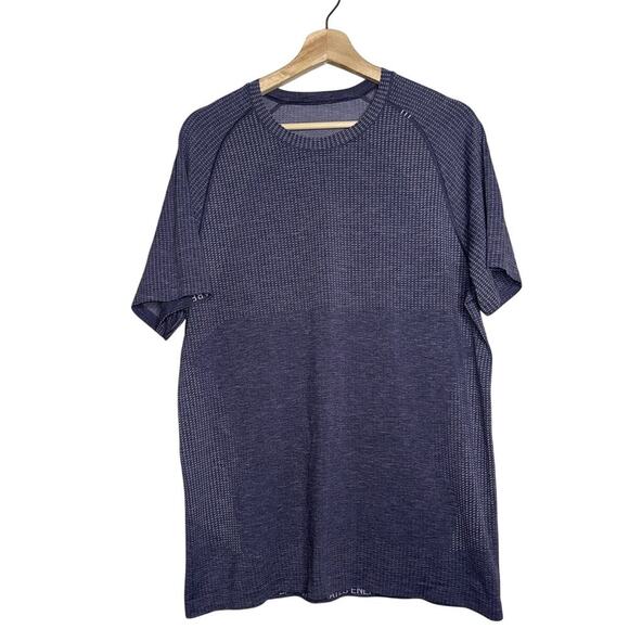 lululemon Metal Vent Tech Short Sleeve 2.0 Purple Heathered Shirt Size Large - Picture 1 of 5